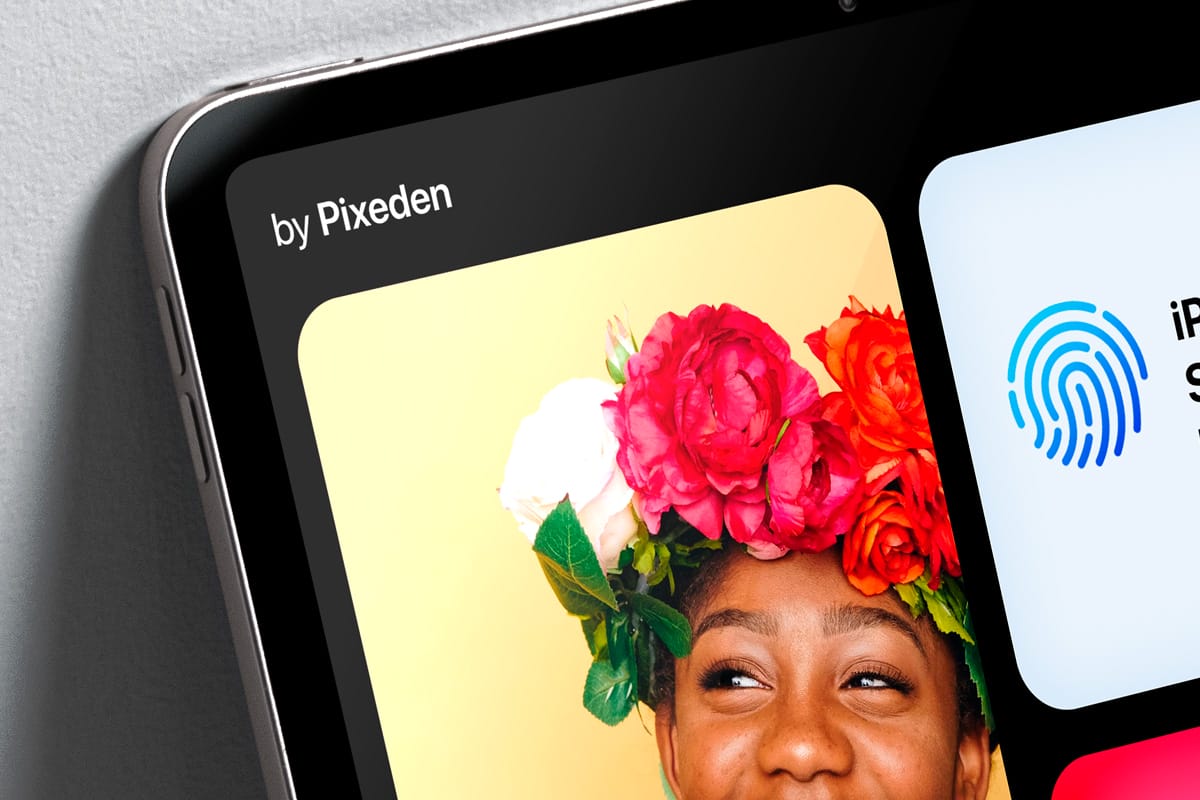 free ipad mockup wall standing