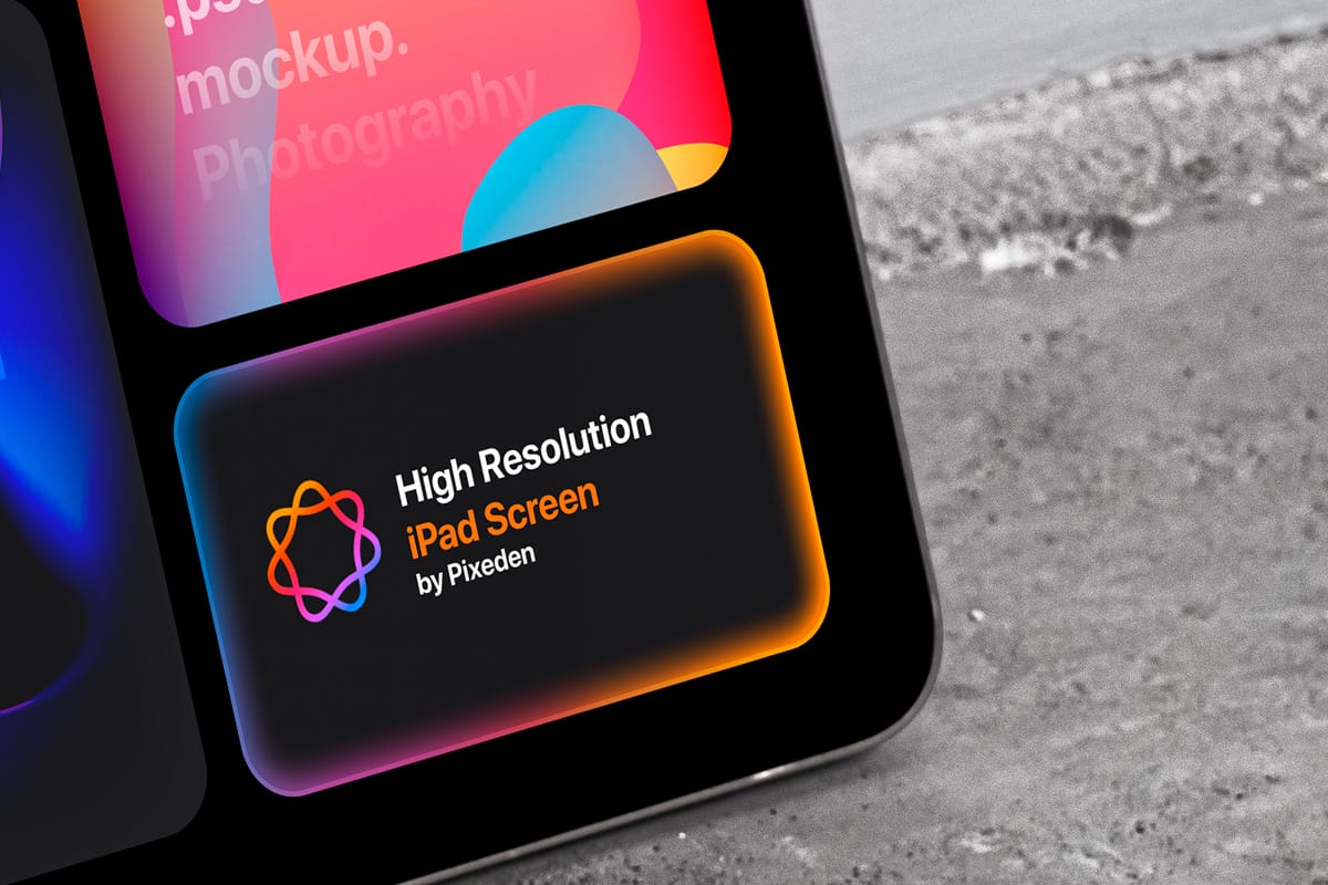 free ipad mockup wall standing