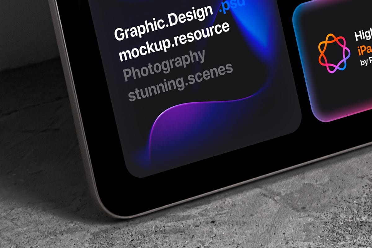 free ipad mockup wall standing