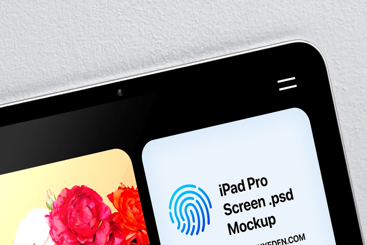 free ipad mockup wall standing