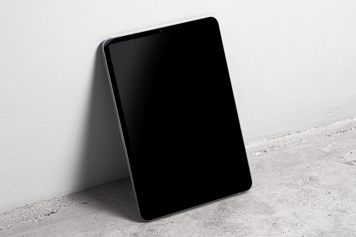 free ipad mockup wall standing