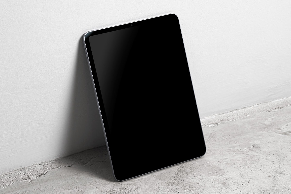 free ipad mockup wall standing