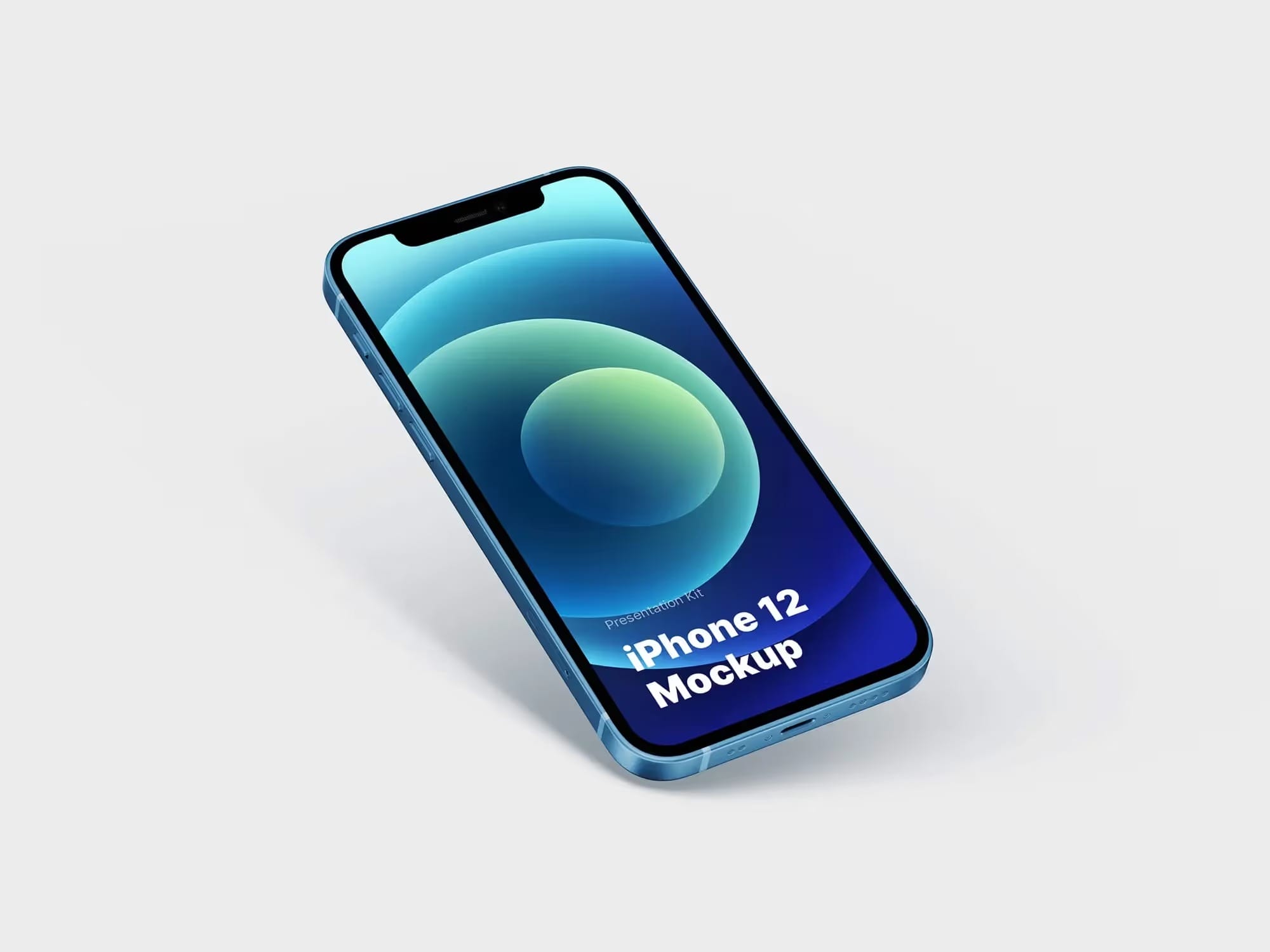 free iphone 12 mockup in elegant colors