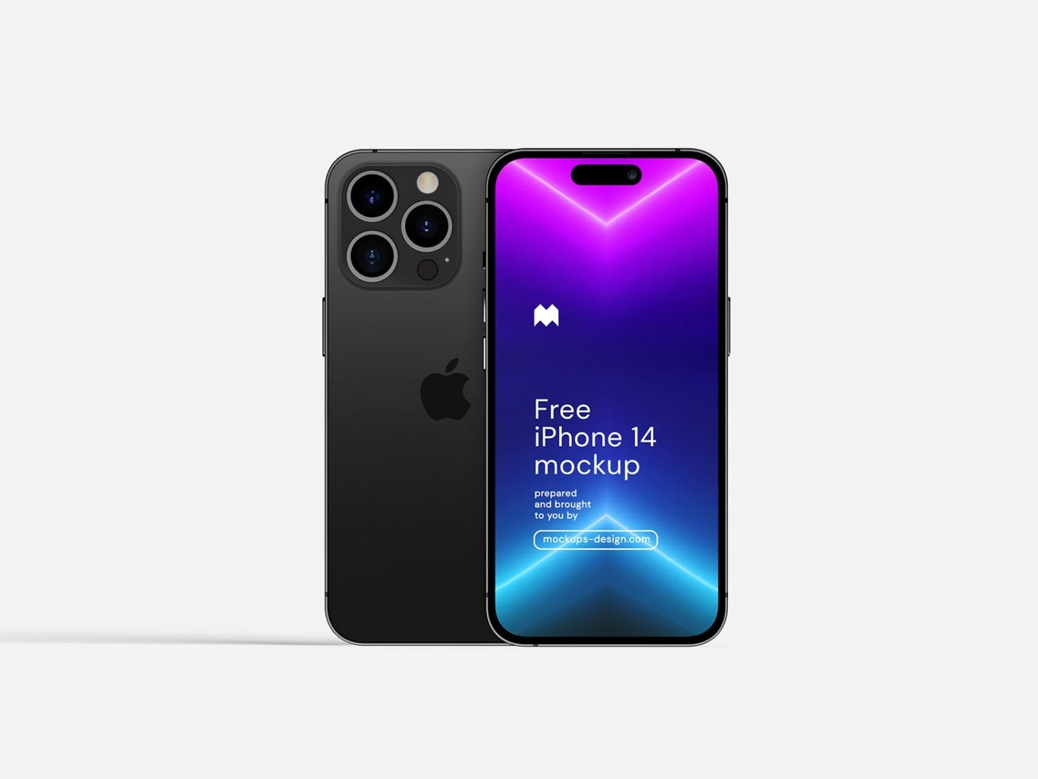 free iphone 14 pro mockup isolated