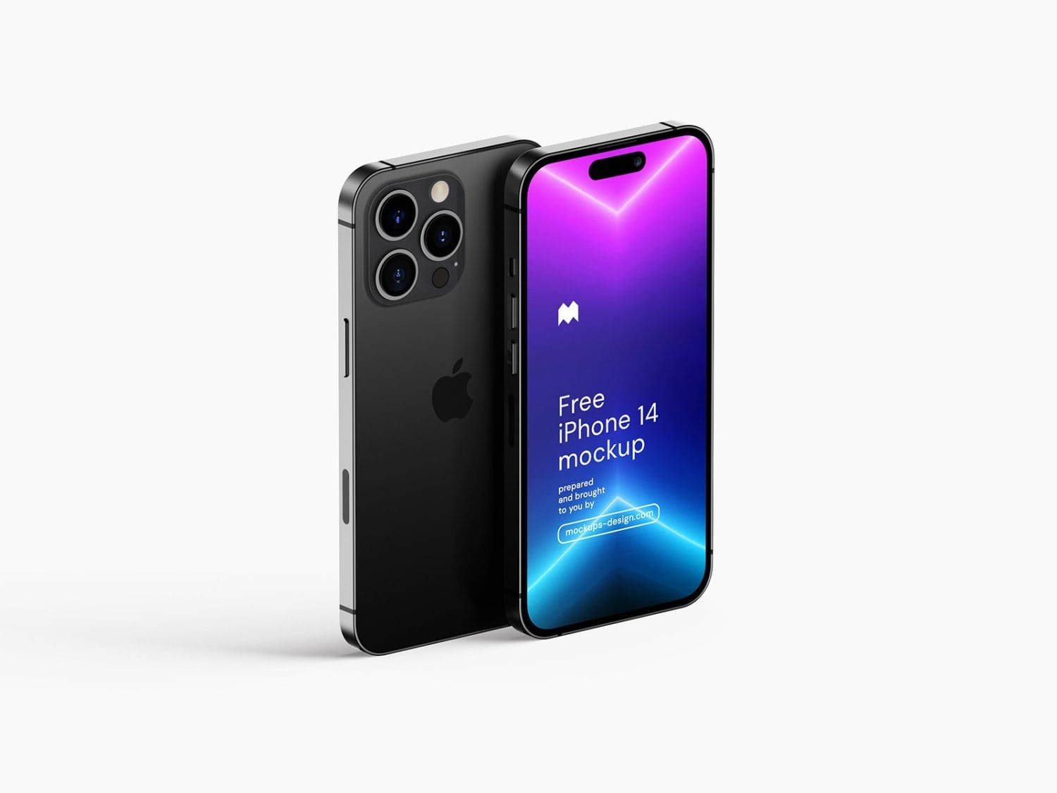 free iphone 14 pro mockup isolated