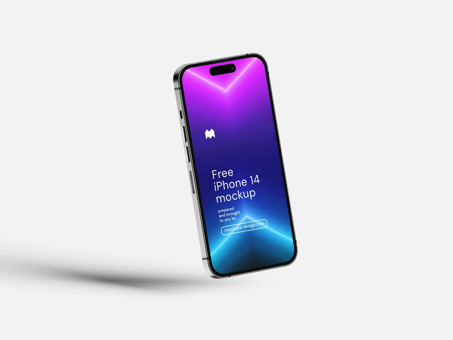 free iphone 14 pro mockup isolated