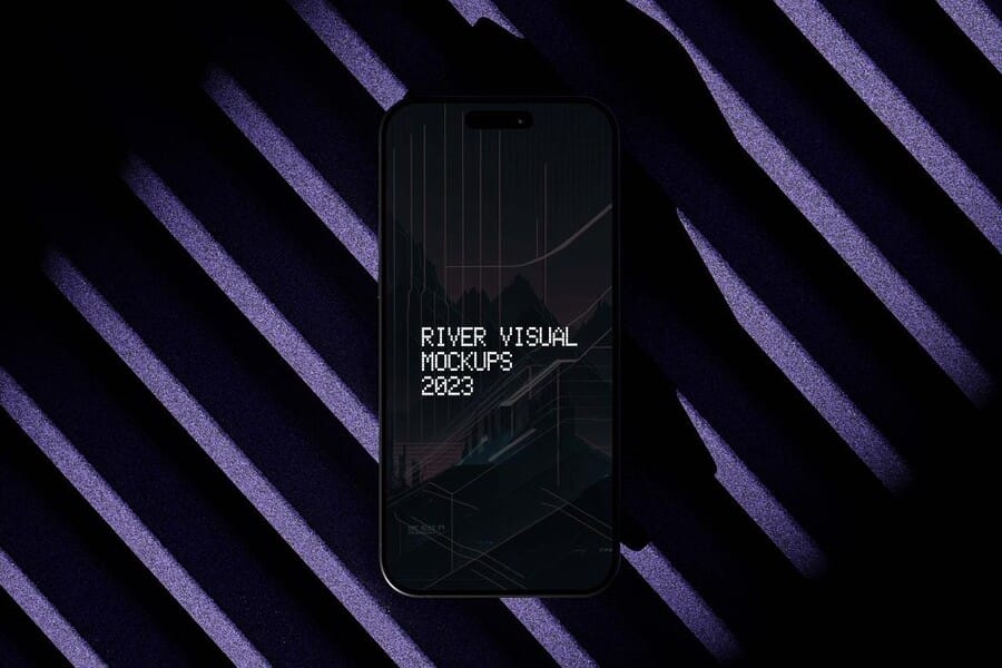 iphone 15 pro free mockup with foam ridges