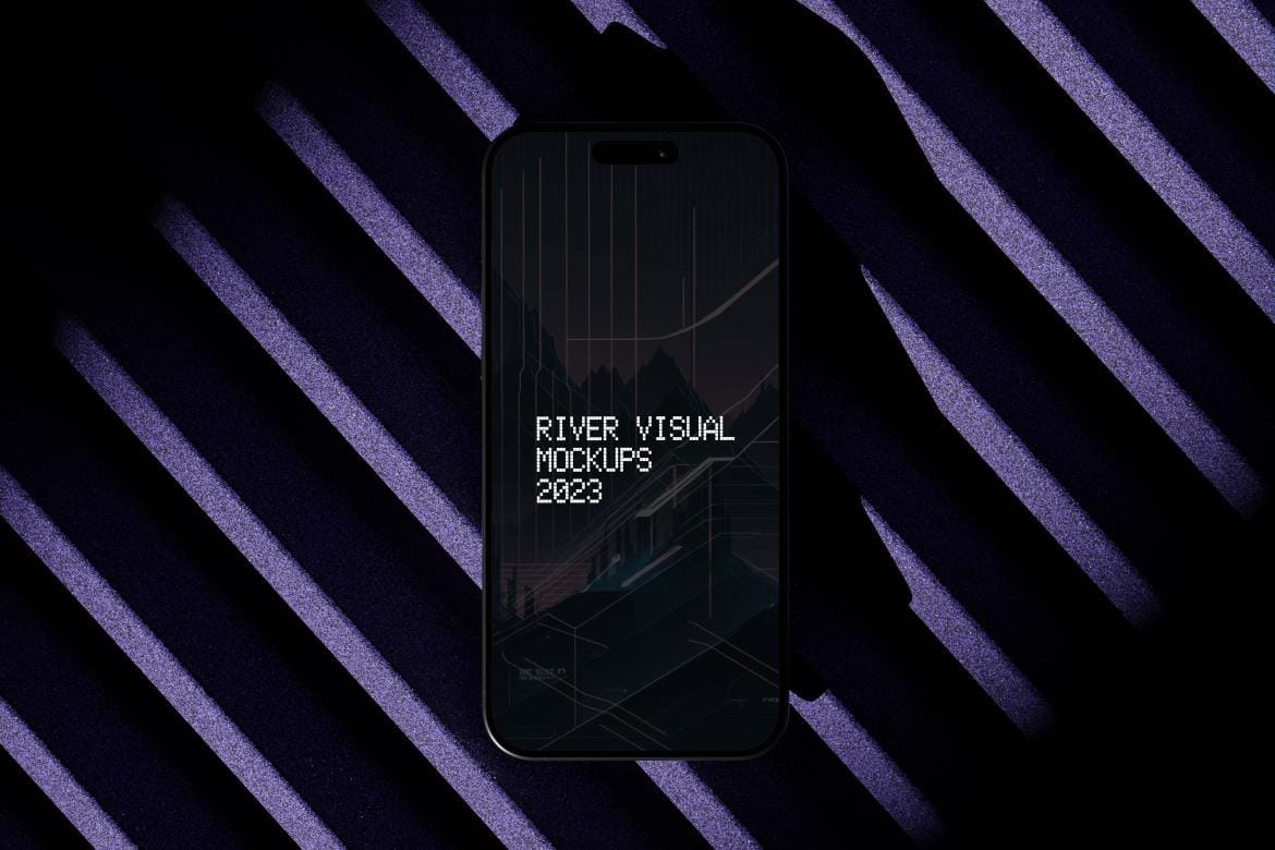 iphone 15 pro free mockup with foam ridges