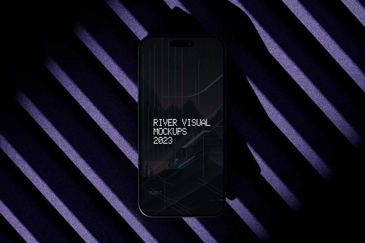 iphone 15 pro free mockup with foam ridges