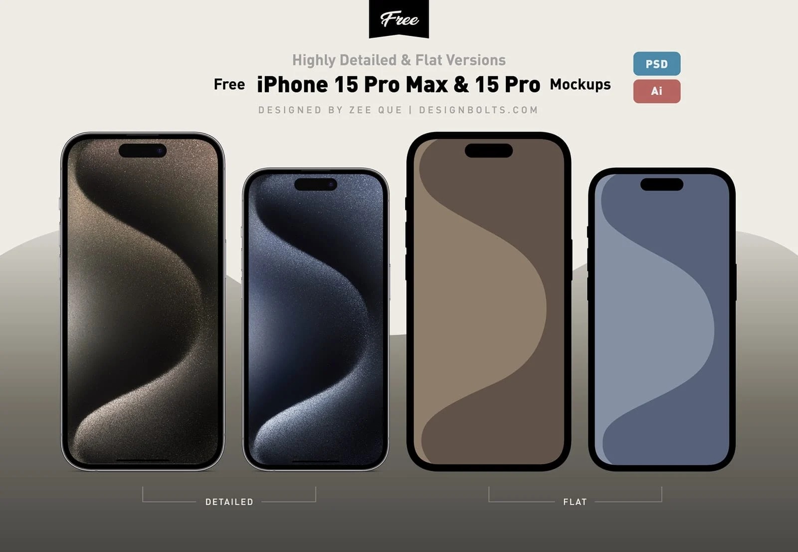 free iphone 15 pro max mockup