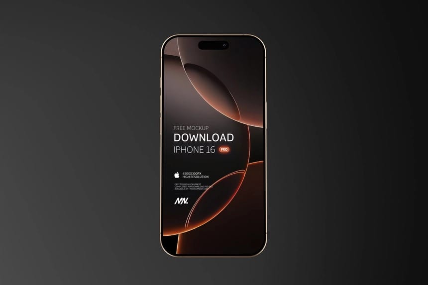 free iphone 16 pro mockup