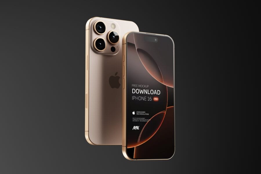 free iphone 16 pro mockup
