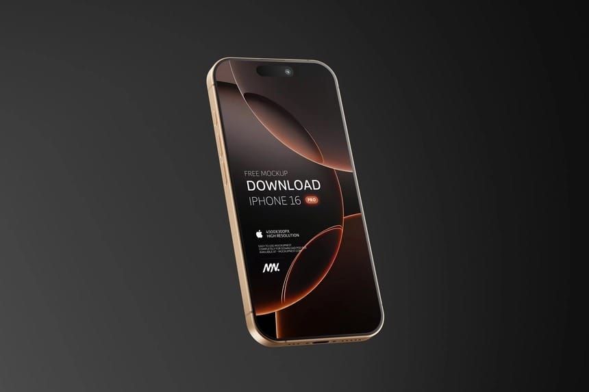 free iphone 16 pro mockup