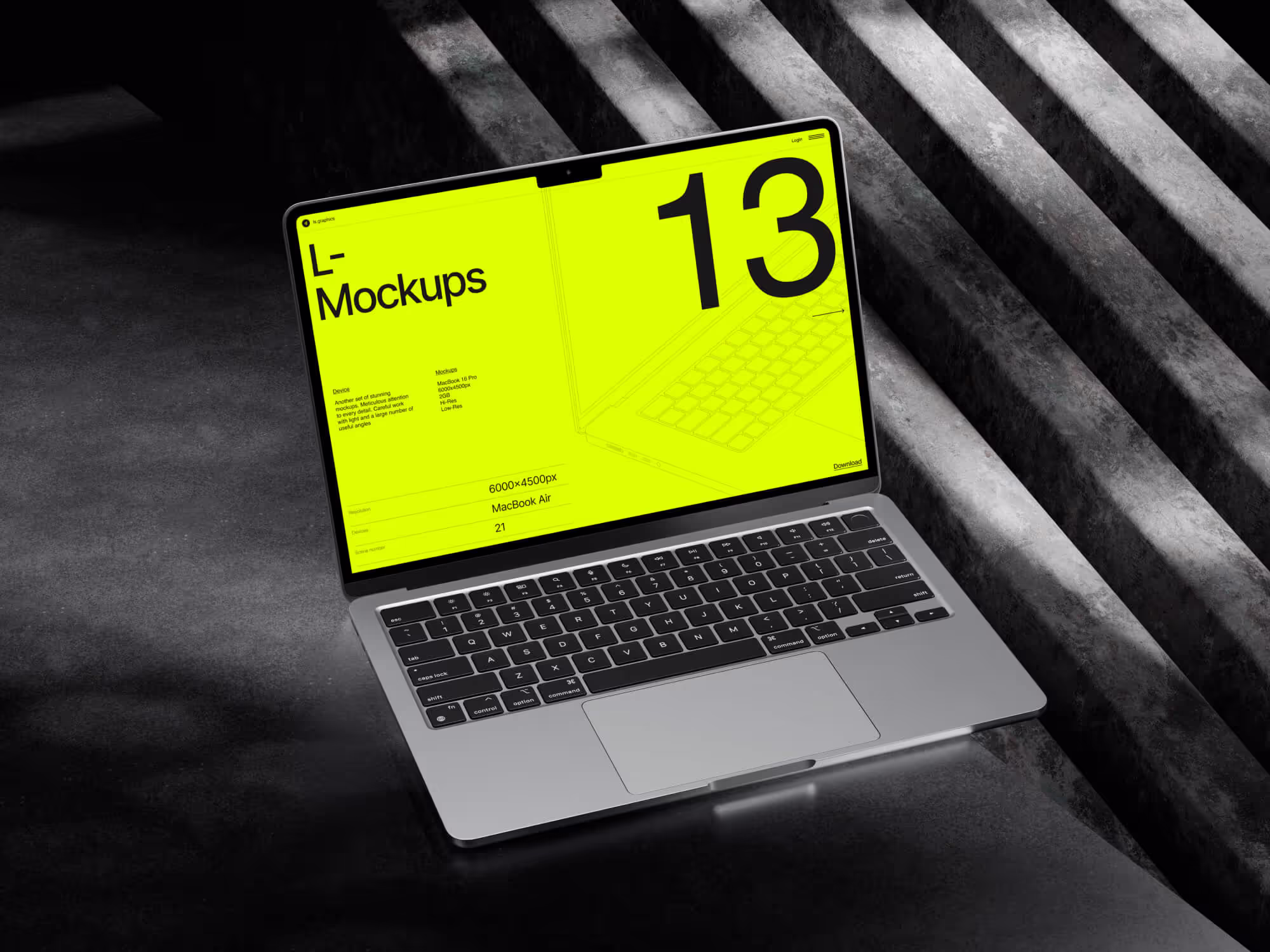 free macbook air mockups on minimal desk