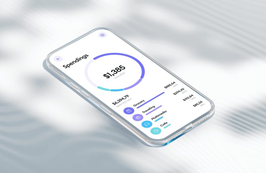 free phone mockup with cool glass looks