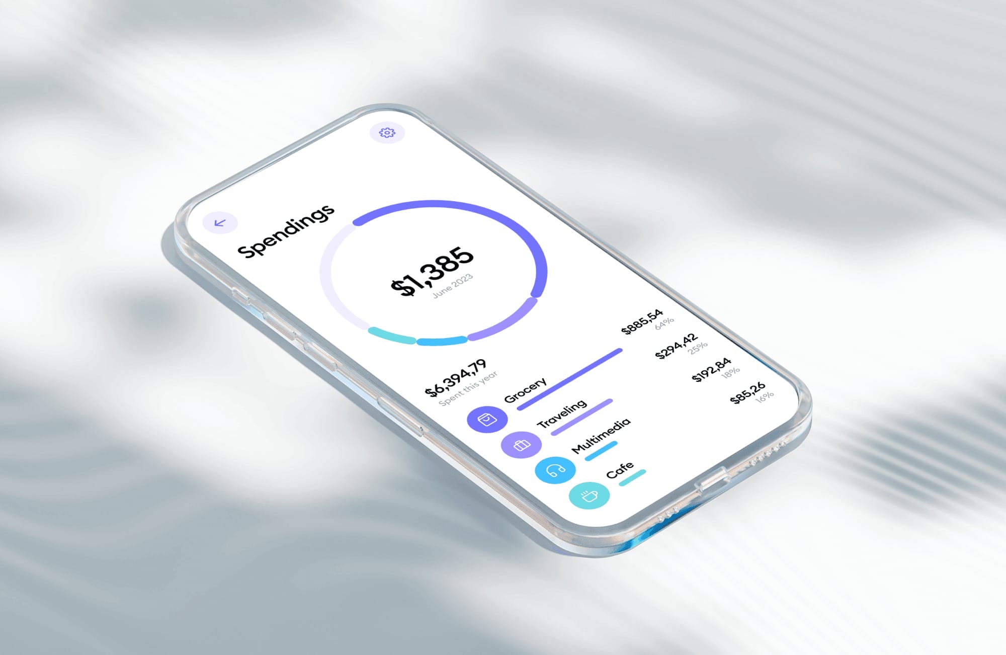 free phone mockup with cool glass looks