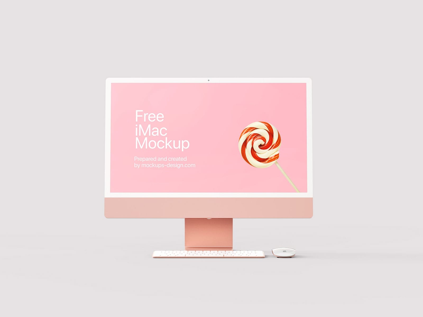 pink imac mockup
