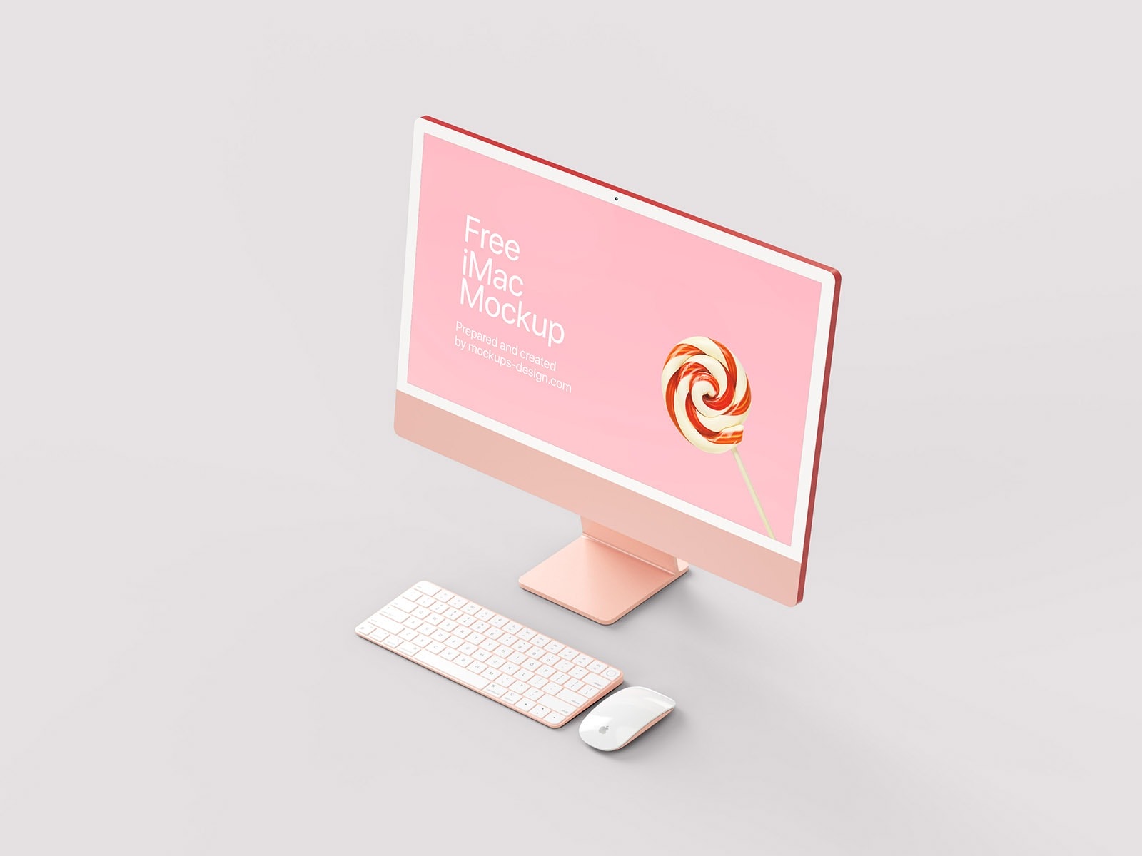 pink imac mockup