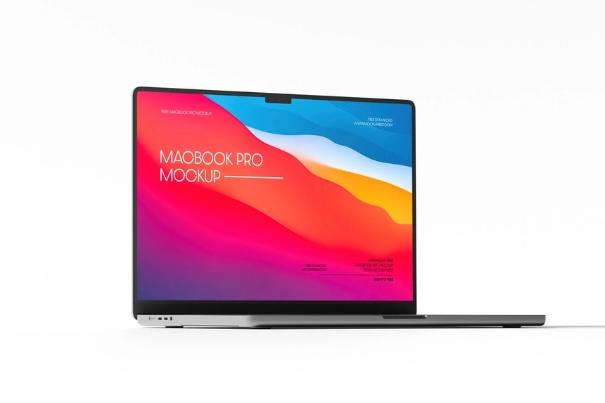 free simple macbook pro 16 mockup