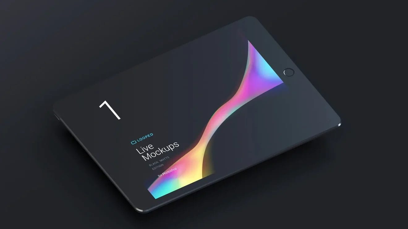 Dark iPad Mockup