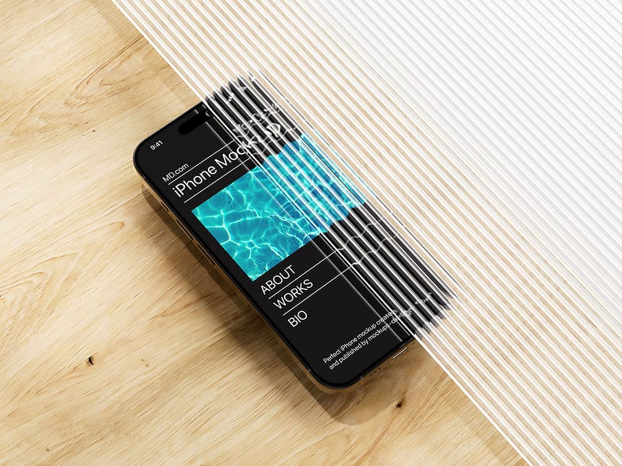 4 Free iPhone Mockup with Glass