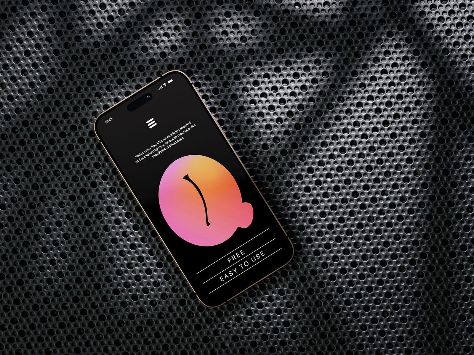 Free iPhone on Mesh Background Mockups | 3 Scenes