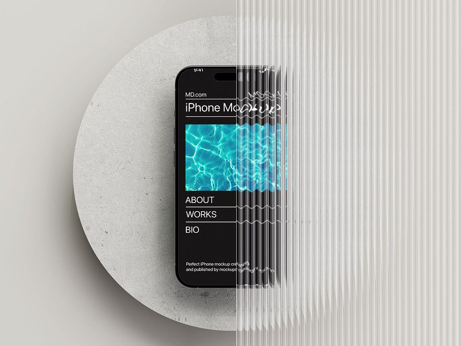 4 Free iPhone Mockup with Glass