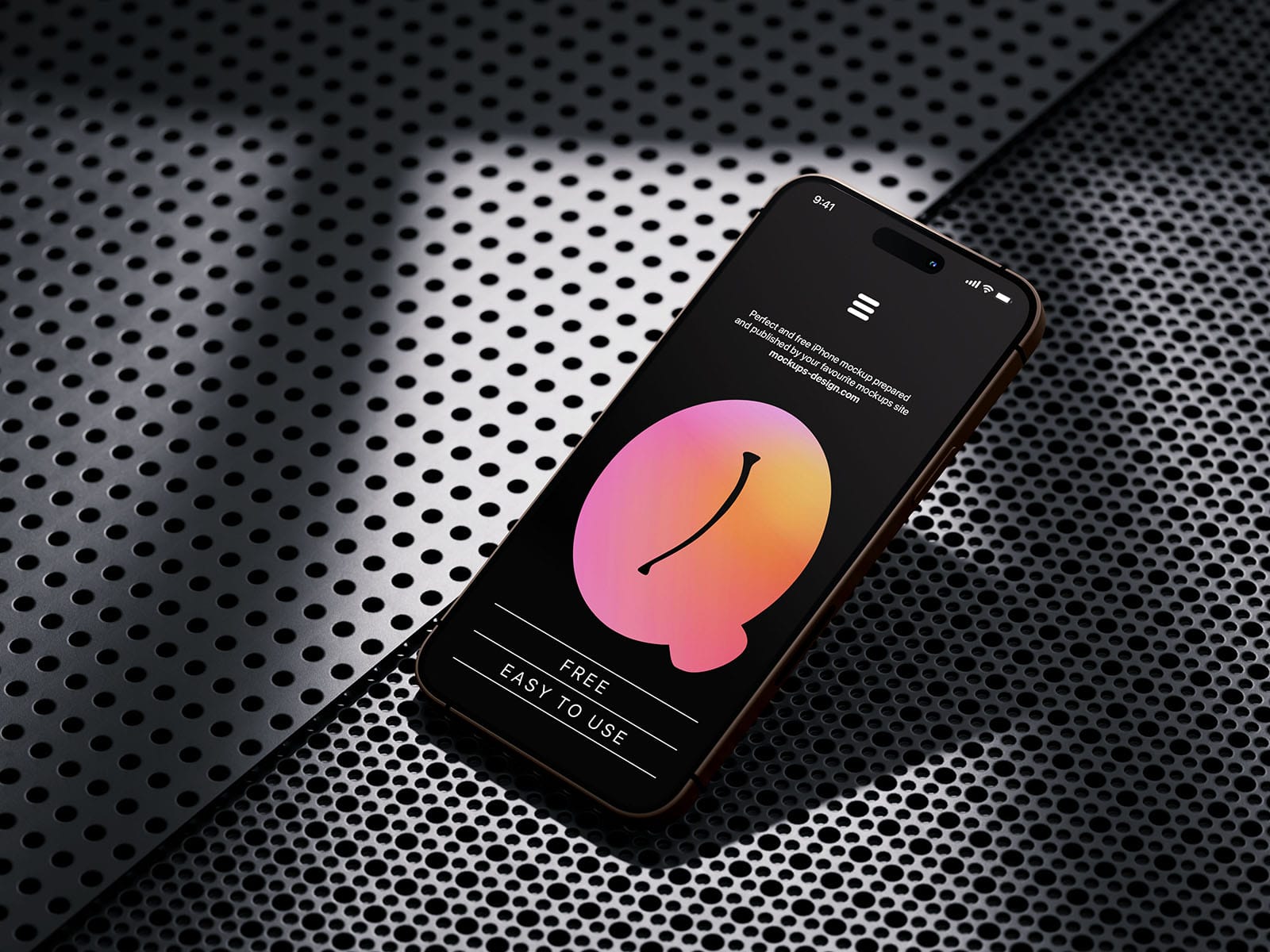 Free iPhone on Mesh Background Mockups | 3 Scenes