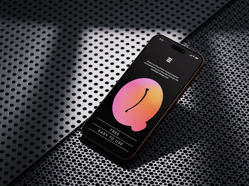 Free iPhone on Mesh Background Mockups | 3 Scenes