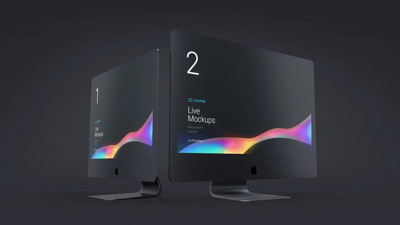 Dark imac Mockup