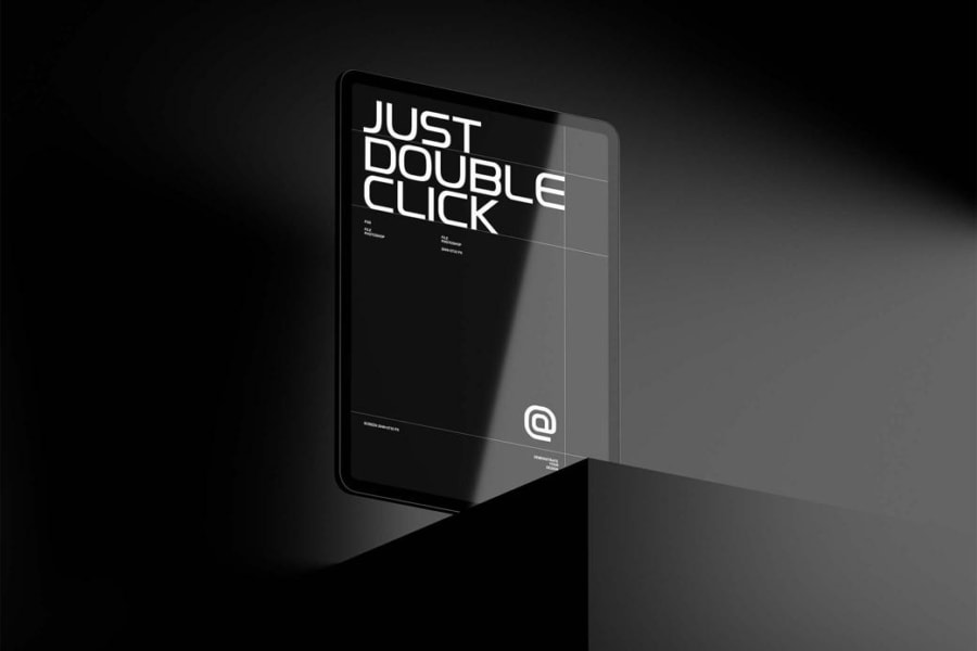 iPad On Cube Mockup